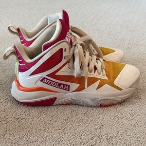 Women's Athletic Shoes - White, Pink, and Orange